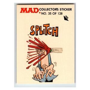 MAD Splitch #35 of 128 1983 Fleer Collectors Sticker